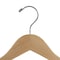 Nahanco 17in Natural Gloss Flat Wooden Suit Hanger w/ Stationary Pant Bar, 100PK 80-17 - alternate 3