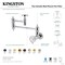 Kingston Brass Wall Mount Pot Filler Faucet, Matte Black KS3100RX - alternate 5