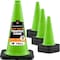 Xpose Safety Traffic Safety Cone, 18 in, Premium PVC, No Collar, Lime Green, 12 pk LTC18-12-X-S - alternate 1