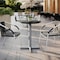 Flash Furniture Commercial All-Weather 24" Black Faux Marble HPL Tabletop with Silver X Base ST-RD24-BKMAR-T2222S-GG - alternate 6