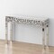 Homeroots 47" Silver Mirrored Glass Faux Crystal Bling Console Table 568864 - alternate 5