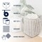 Happimess Arbour Hand-Woven Rattan Nesting Baskets with Wheels and Handles, White Wash/Kubu Gray, 2PK BSK1002A-2SET - alternate 5