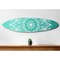 Homeroots 76" X 18" Blue and White Surfboard Floral Medallion Wood Wall Decor 370402 - alternate 4