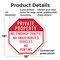 Signmission Private Property No Through Traffic, 18 Inch X 18 Inch, Plastic Sign OC-P-18-156 - alternate 7