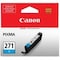 Canon CLI-271 Original Standard Yield Inkjet Ink Cartridge, Cyan CLI-271C - alternate 2