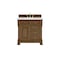 James Martin Vanities Brookfield 36 in. Single Vanity, Honey Oak w/ 3 CM Arctic Fall Solid Surface Top 547-V36-HNO-3AF - alternate 1