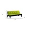 Homeroots 66" Green Fabric Sofa With Black Legs 285671 - alternate 6