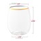 Smarty Had A Party 12 oz. Clear with Gold Elegant Stemless Plastic Wine Glasses (64 Glasses), 64PK 3712-CL-G-CASE - alternate 7