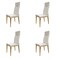 Homeroots Set of Four White and Gold Upholstered Faux Leather Dining Side Chairs, 4PK 553994 - alternate 5