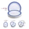Smarty Had A Party 7.5" White with Gold Spiral on Blue Rim Plastic Appetizer/Salad Plates (120 plates), 120PK 677BG-CASE - alternate 6