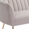 Homeroots 70" Beige Velvet Sofa With Gold Legs 385936 - alternate 7