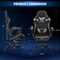 Yssoa Gaming Chair, Computer Chair with Footrest, Height Adjustable and 90 Deg-135 Deg Tilt Functio FNCHARGAME01BGFR - alternate 6