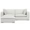 Homeroots 88" Gray Fabric Sofa With Ottoman With Brown Legs 641067 - alternate 5