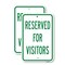 Signmission Reserved For Visitors, 18'' X 24'' 2 Signs, Heavy Gauge Aluminum, 2PK A-1824-2PACK-24787 - alternate 1