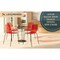 Leisuremod Astor Plastic Dining Chair with Black Steel Base Water Ripple Design in Transparent Red ACBL-20TR - alternate 10