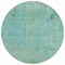 Homeroots 8' Teal Blue And Ivory Round Abstract Washable Indoor Outdoor Area Rug 631073 - alternate 4
