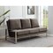 Leisuremod Jefferson Contemporary Velvet Sofa with Silver Frame, Dark Grey JAS77DGR - alternate 6