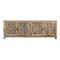 Homeroots 86in Natural Carved Floral Distressed Solid Wood Enclosed Storage TV Stand 489499 - alternate 1