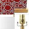 Jonathan Y Catherine 22" Modern Transitional Ceramic/Metal Square Ginger Jar LED Table Lamp, Red/White JYL3044B - alternate 5