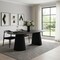 Homeroots 79" Black Wood Double Pedestal Base Oval Dining Table 720664 - alternate 5