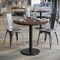 Flash Furniture 31.25" RND Tabletop, Seamless Surface Technology, Dark Brown with 18" Black Round Table Height Base ST-RD31-WBR-TR18-GG - alternate 5