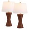 Jonathan Y Laura 27" Coastal Designer Woven Rattan/Metal Wicker Hourglass LED Table Lamp, Dark Brown, 2PK JYL4048B-SET2 - alternate 1