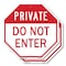 Signmission Private Do Not Enter, 6 inch X 6 inch, Plastic Sign, 2PK OC-P-2PACK-6-137 - alternate 1