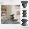 Leisuremod Aura Modern Side Table - Double Hourglass Design, ABS Plastic, Indoor/Outdoor Use AST15GR - alternate 6