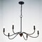 Vaxcel Annabelle 6 Light Black Farmhouse Candelabra Chandelier H0265 - alternate 7