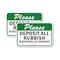Signmission Please Deposit All Rubbish In Receptacles Provided, 12'' X 18'' 2 Signs, Heavy Gauge Aluminum, 2PK A-1218-2PACK-2928 - alternate 1