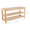 Lavish Home 2-Tier Shoe Storage Rack Bamboo Bench with Seat and Bottom Shelf for Footwear Organization 83-59 - alternate 4