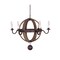 Homeroots Brown Sphere Wood Dimmable Chandelier 635746 - alternate 4