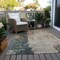 Homeroots 3' X 5' Taupe Blue And Lavender Abstract Washable Indoor Outdoor Area Rug 606080 - alternate 8