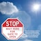 Signmission Stop Wait Here for Gate to Open, 4 inch X 4 inch, Vinyl Decal, 2PK OC-D-2PACK-4-299 - alternate 2