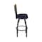 Holland Bar Stool Co Eleanor 30in Swivel Bar Stool with Pewter Finish, Medium Back and Canter Twilight Seat 880 - alternate 5