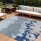 Homeroots 9' X 12' Sky Blue And Denim Blue Abstract Washable Indoor Outdoor Area Rug 613660 - alternate 1