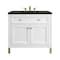 James Martin Vanities Chicago 36" Single Vanity, Glossy White, w/ 3 CM Phantome Eclos Top 503-V36-GW-3PHT - alternate 1