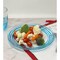 Homeroots Blue Four Piece Round Swirl Acrylic Service For Four Salad Plate Set 520894 - alternate 6