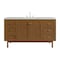 James Martin Vanities Laurent 60" Single Vanity, Honey Oak w/ 3 CM Lime Delight Silestone Top 545-V60S-HNO-3LDL - alternate 1