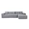 Deko Living 3 Piece Gray Compressed Foam Sectional Sofa Lounger and Table Set CIF50018 - alternate 6