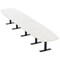 Skutchi Designs Arc Boat Conference Table With Power, 48 in W, 240 in L HAR-ABOT-48X240-T.BK-WA7976-NA - alternate 1