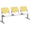 Kfi Kool Beam Seat Beam Seating, 71 in W 22" L 31" H, Polypropylene Seat 2300BEAM3-BP12-SP08 - alternate 1