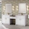 James Martin Vanities Bellshire 96" Dual Vanity Set w/24" Make-Up Counter, Bright White w/Sgl Hole 3 cm White Zeus Silesto 660-VMC96-BW-1WZ - alternate 5