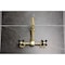 Kingston Brass Two-Handle Wall Mount Bridge Kitchen Faucet, Brushed Brass KS1247PKX - alternate 4