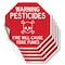 Signmission Warning Pesticides Fire Will Cause, 6 inch X 6 inch, Vinyl Decal, 5PK OC-D-5PACK-6-340 - alternate 1