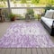 Homeroots 8' X 10' Lavender And Ivory Abstract Washable Indoor Outdoor Area Rug 612680 - alternate 9
