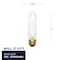 Bulbrite 60W Dimmable Clear T10 Incandescent Light Bulbs, Medium E26 Base, 2700K, 25PK 861273 - alternate 10