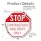 Signmission Stop Contractors and Staff Only, 18 inch X 18 inch, Vinyl Decal, 2PK OC-D-2PACK-18-237 - alternate 3
