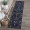 Jonathan Y Primrose Art Nouveau Floral Border Non-Slip Machine-Washable Dark Green/Multi 2ft x 8ft Runner Rug BTF100D-28 - alternate 1