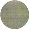 Homeroots 8' Green Gold And Charcoal Round Abstract Washable Indoor Outdoor Area Rug 588920 - alternate 1